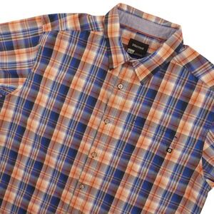 Marmot Shirt Mens XL Multicolor Plaid Short Sleeve Button Up Outdoor Hiking‎